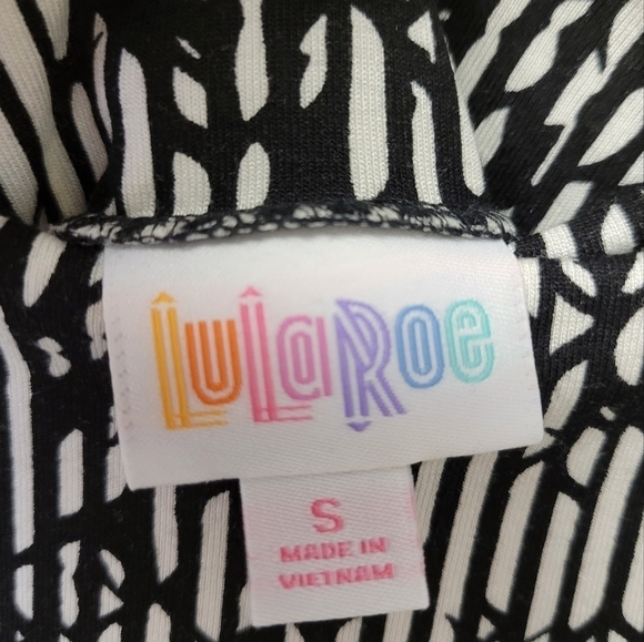 Lularoe Azure stripe A-line Skirt Black White Stripe S - Picture 6 of 9